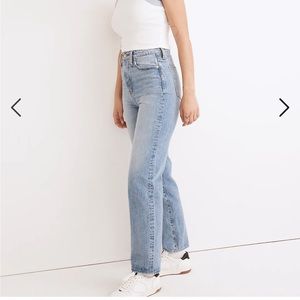 Madewell the petite curvy perfect vintage straight jean in seyland wash